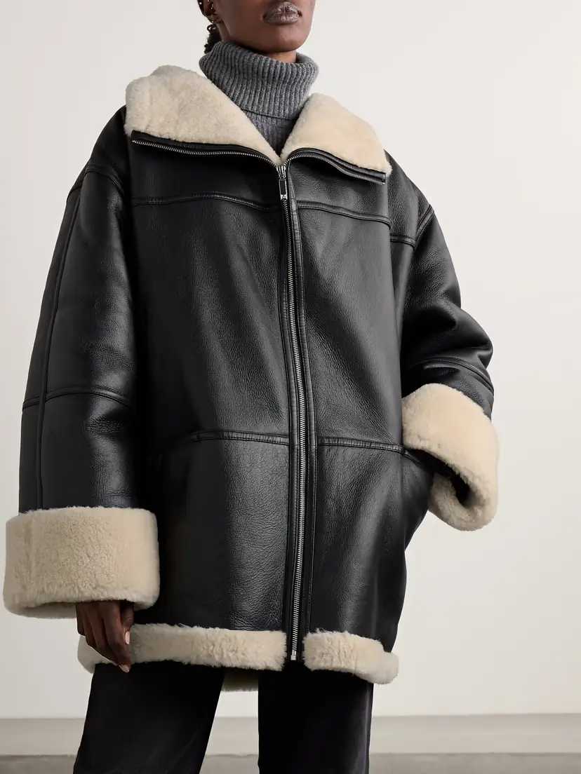 TOTEME Two-tone Shearling Jacket | Thumbnail 3