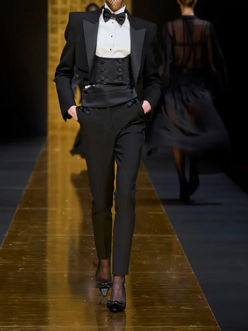 Dolce & Gabbana Cropped Satin-trimmed Wool-blend Gabardine Blazer | Thumbnail 5 Dolce & Gabbana Cropped Satin-trimmed Wool-blend Gabardine Blazer | Thumbnail 5