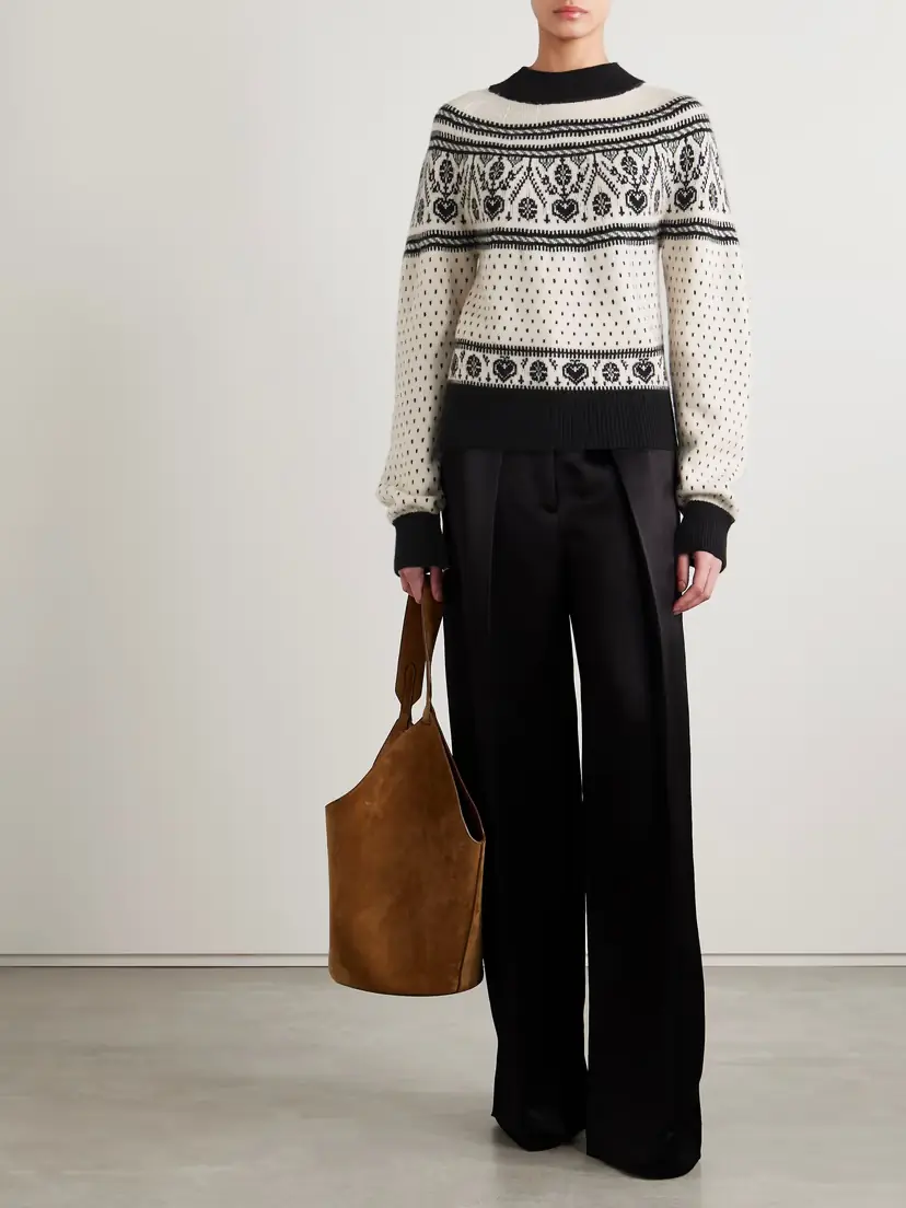 Khaite Guy Intarsia Cashmere-blend Sweater | Thumbnail 2