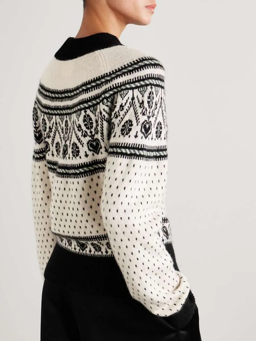 Khaite Guy Intarsia Cashmere-blend Sweater | Thumbnail 3