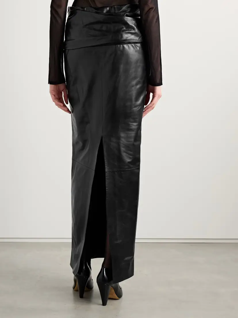 Khaite Winler Gathered Leather Maxi Skirt | Thumbnail 4 Khaite Winler Gathered Leather Maxi Skirt | Thumbnail 4