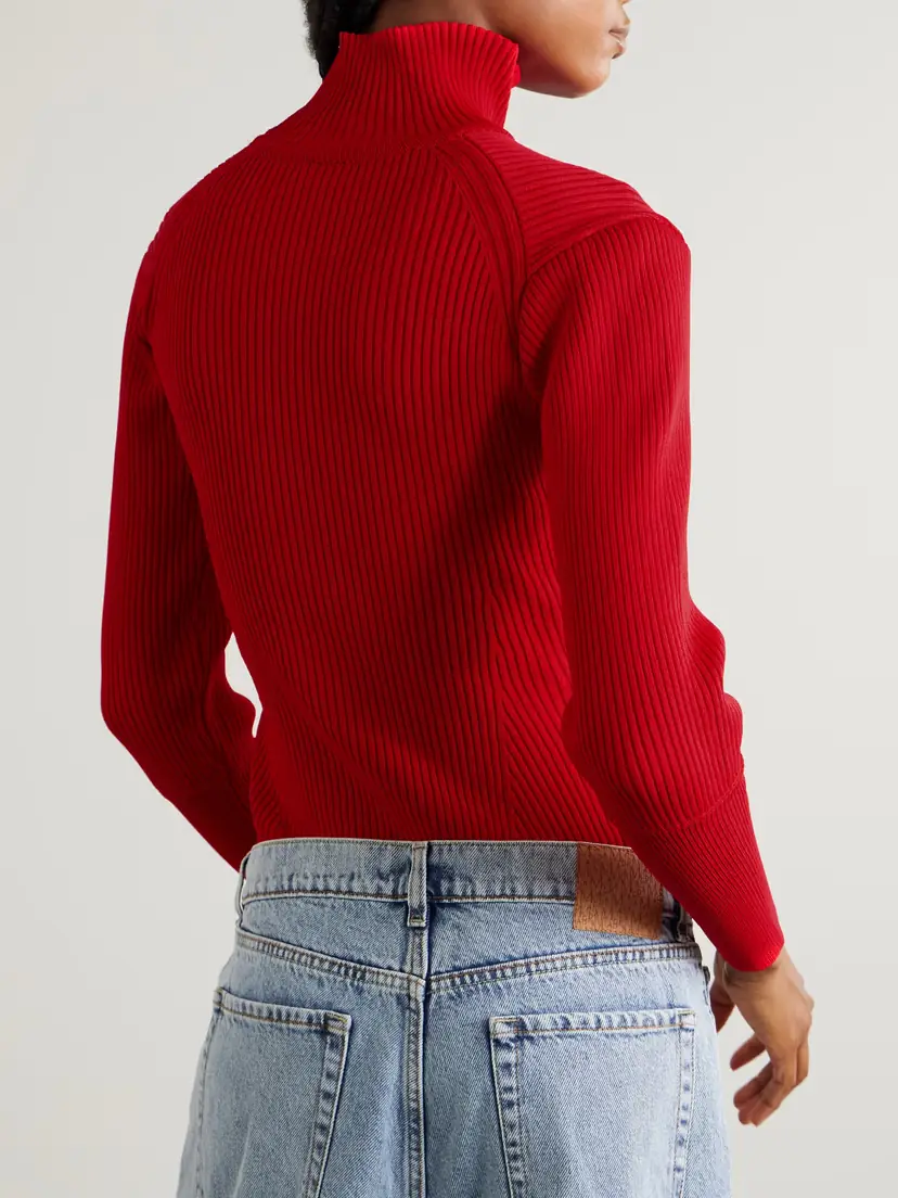 Magda Butrym Ribbed-knit Turtleneck Bodysuit | Thumbnail 3 Magda Butrym Ribbed-knit Turtleneck Bodysuit | Thumbnail 3