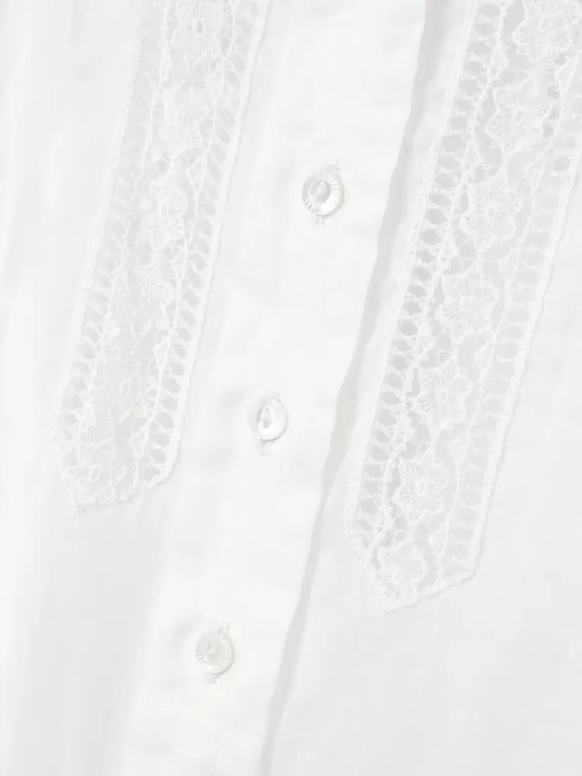 DÔEN Celeste Crochet-trimmed Organic Cotton-voile Blouse | Thumbnail 4