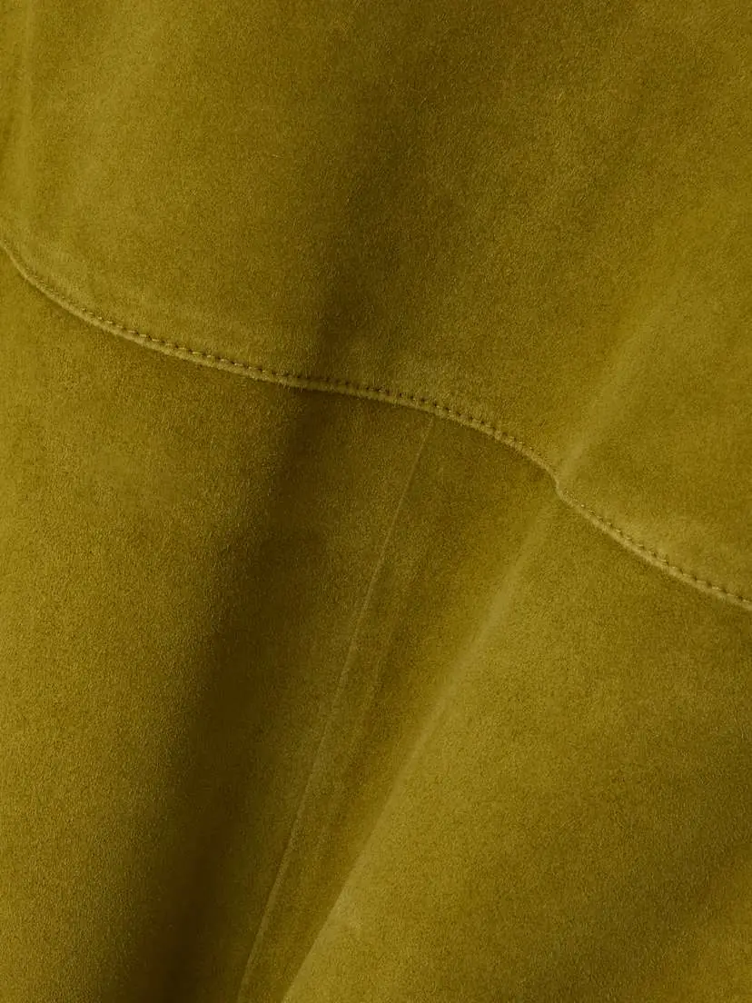 Bottega Veneta Pleated Paneled Suede Midi Skirt | Thumbnail 5