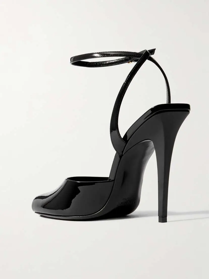 Saint Laurent La Scandale Patent-leather Mules | Thumbnail 3 Saint Laurent La Scandale Patent-leather Mules | Thumbnail 3
