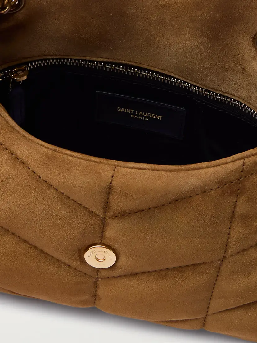 Saint Laurent Toy Puffer Matelassé Leather-trimmed Suede Shoulder Bag | Thumbnail 5 Saint Laurent Toy Puffer Matelassé Leather-trimmed Suede Shoulder Bag | Thumbnail 5