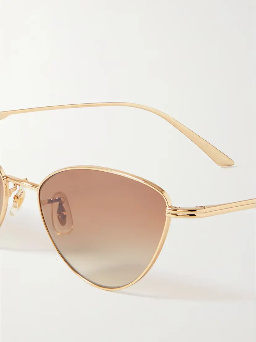 Oliver Peoples + Khaite 1998c Cat-eye Gold-tone Sunglasses | Thumbnail 4