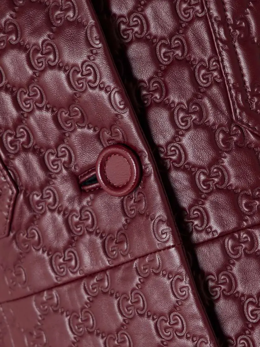 Gucci Paneled Debossed Leather Jacket | Thumbnail 6 Gucci Paneled Debossed Leather Jacket | Thumbnail 6