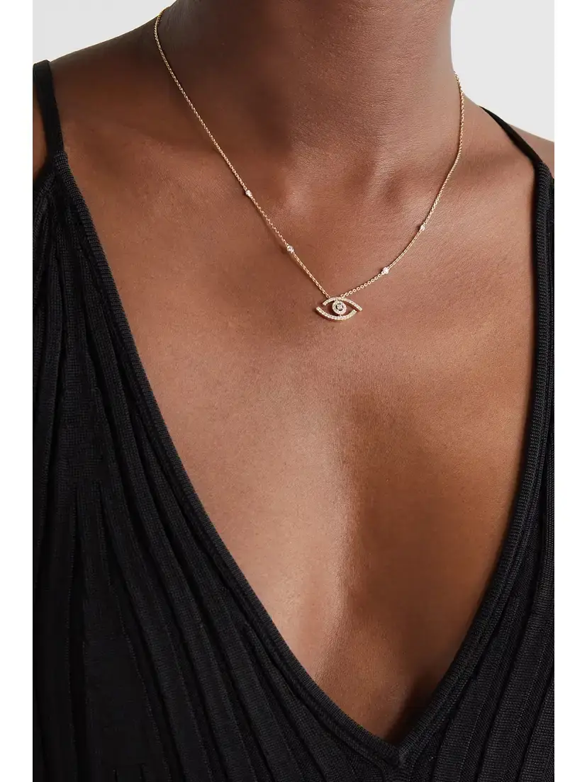 Messika Lucky Eye 18-karat Gold Diamond Necklace | Thumbnail 2 Messika Lucky Eye 18-karat Gold Diamond Necklace | Thumbnail 2