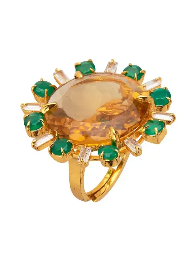 Quartz Onyx Elsa Ring