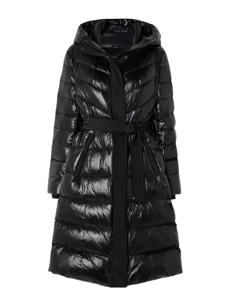Mackage Coralia Belted Quilted Glossed Recycled-shell Down Coat | Image 1 Mackage Coralia Belted Quilted Glossed Recycled-shell Down Coat | Image 1