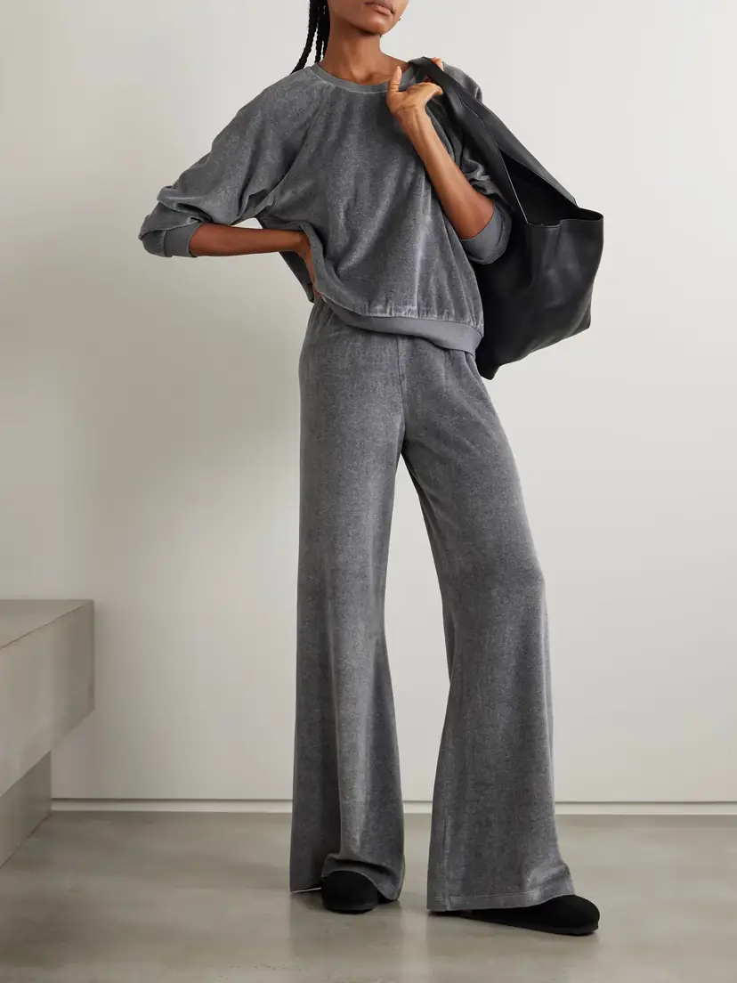 Suzie Kondi Zephyra Cotton-blend Velour Wide-leg Pants | Thumbnail 2 Suzie Kondi Zephyra Cotton-blend Velour Wide-leg Pants | Thumbnail 2