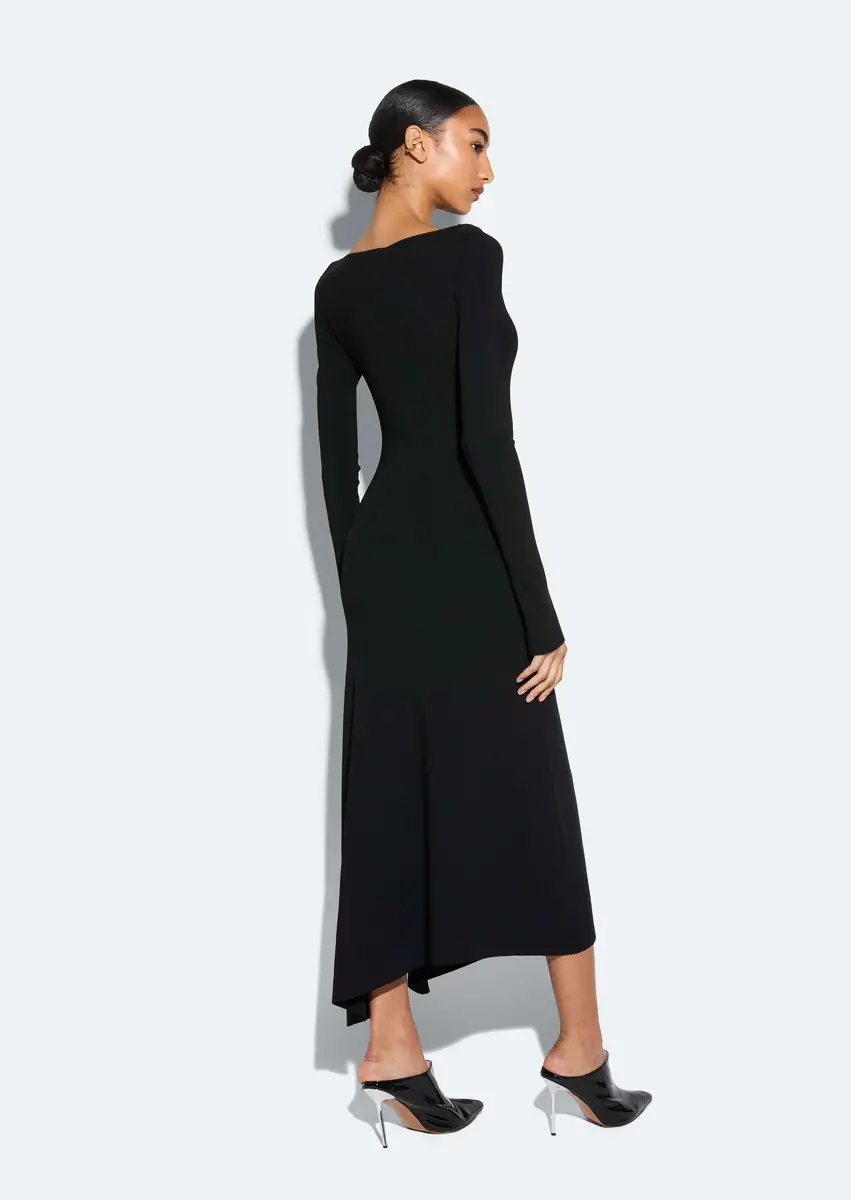 Lapointe Viscose Boatneck Dress | Thumbnail 2 Lapointe Viscose Boatneck Dress | Thumbnail 2