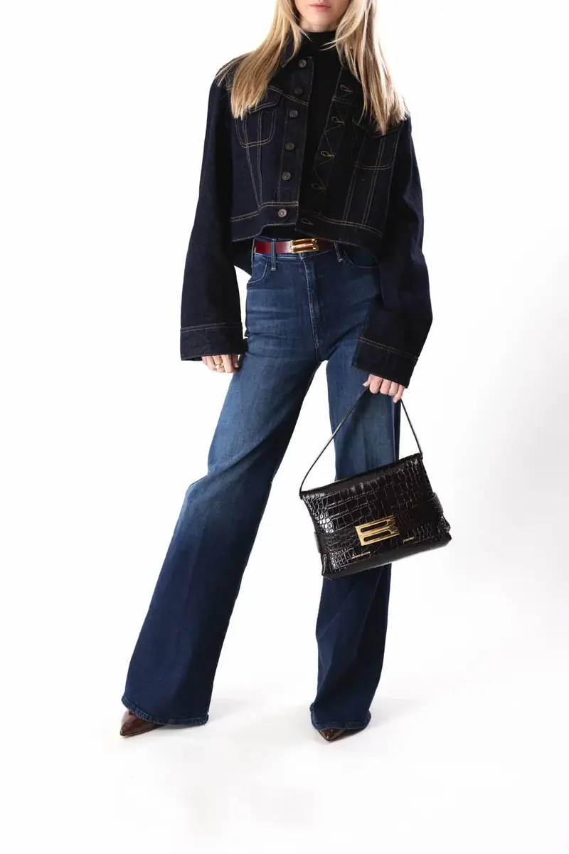 Victoria Beckham Cropped Denim Jacket | Thumbnail 3