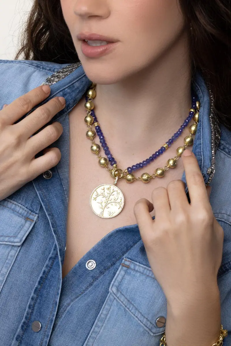 TANYA FARAH XL Tree Of Life Diamond Pendant | Thumbnail 2 TANYA FARAH XL Tree Of Life Diamond Pendant | Thumbnail 2