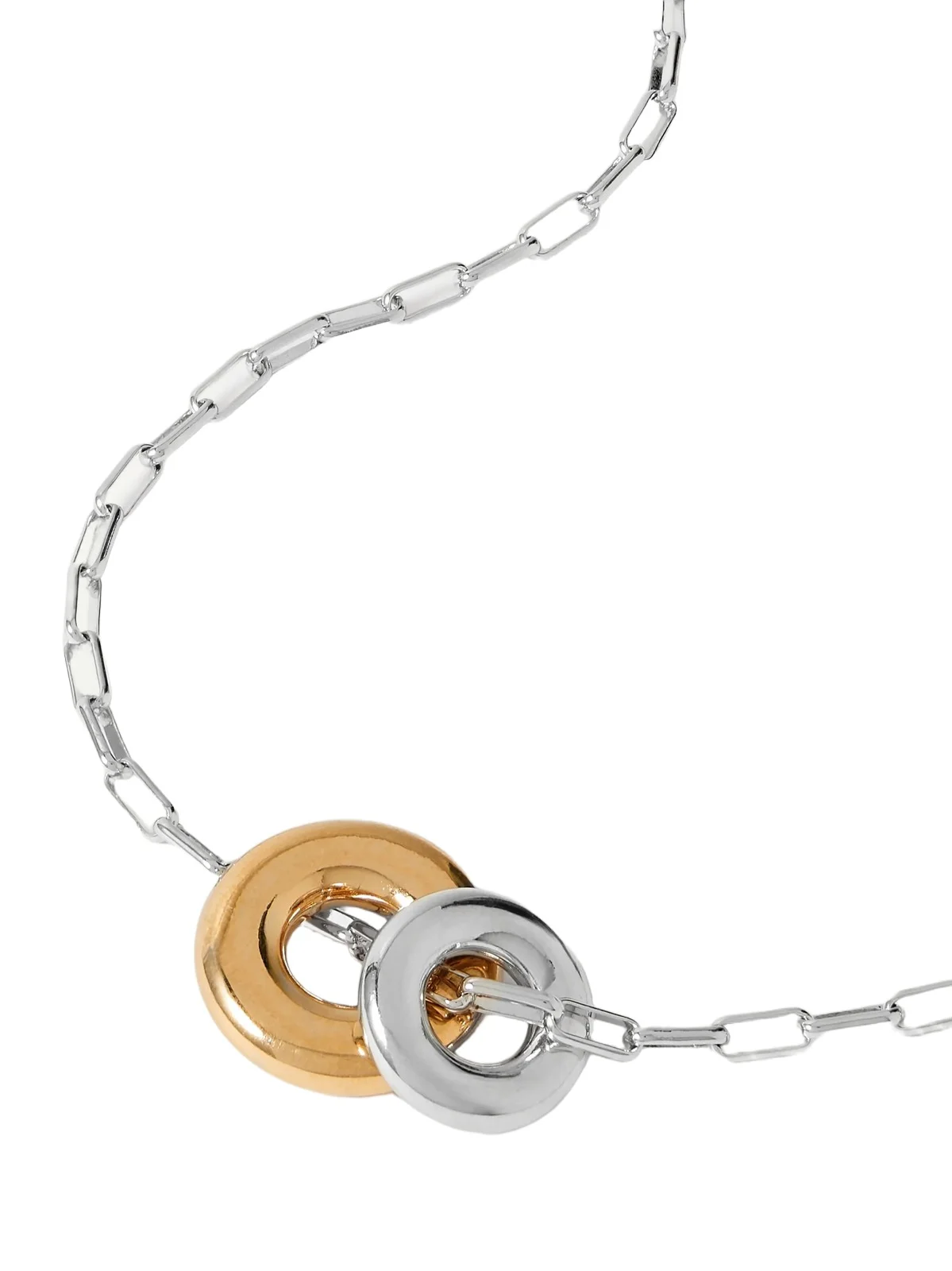 Moneta Rhodium- And Gold-plated Recycled Necklace Moneta Rhodium- And Gold-plated Recycled Necklace