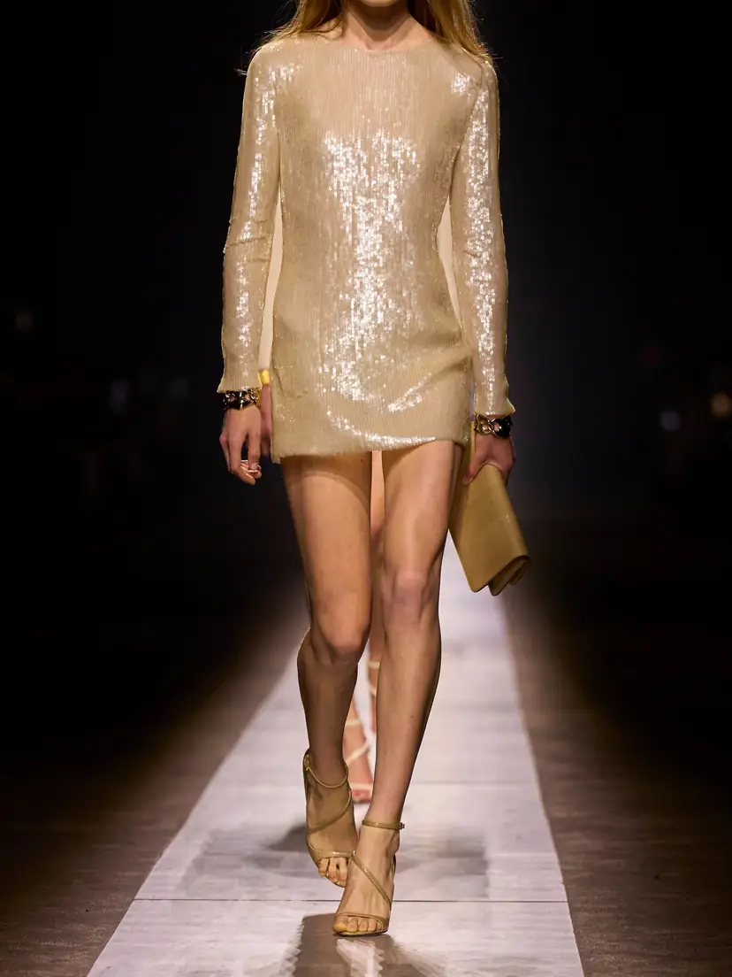 Tom Ford Sequined Tulle Mini Dress | Thumbnail 4