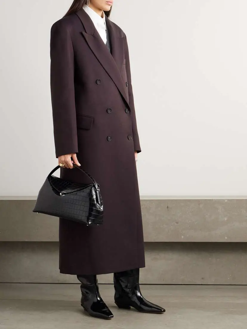 The Frankie Shop Jane Oversized Double-breasted Twill Coat - x large | Thumbnail 3