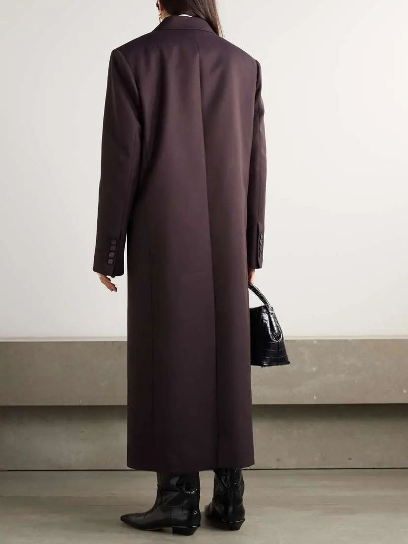 The Frankie Shop Jane Oversized Double-breasted Twill Coat - x large | Thumbnail 4