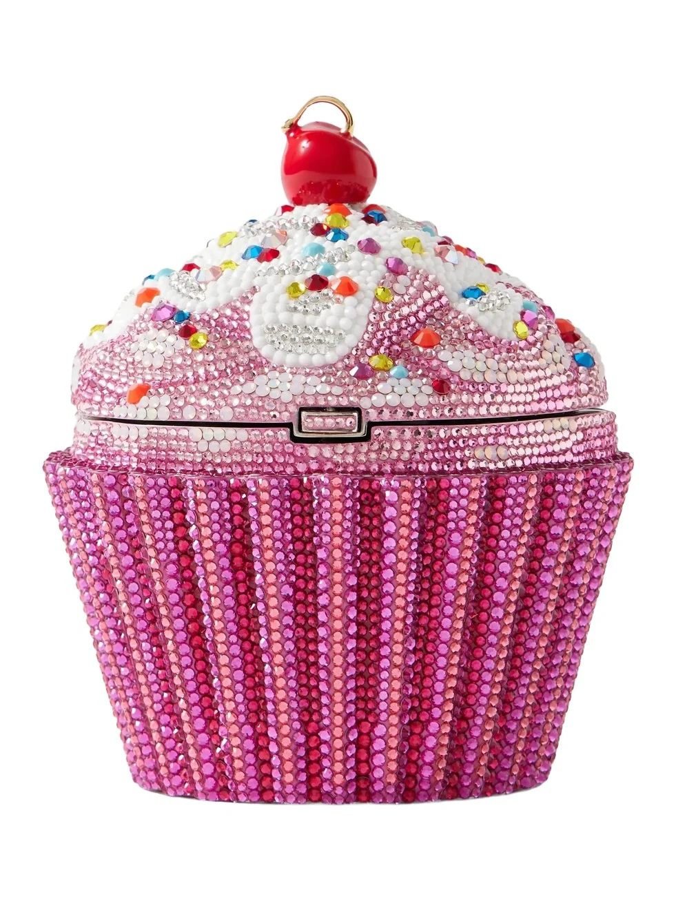 Cherry Cupcake Crystal-embellished Silver-tone Clutch Cherry Cupcake Crystal-embellished Silver-tone Clutch