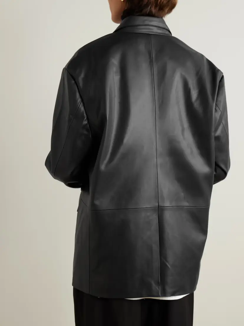 The Frankie Shop Olympia Faux Leather Blazer | Thumbnail 4