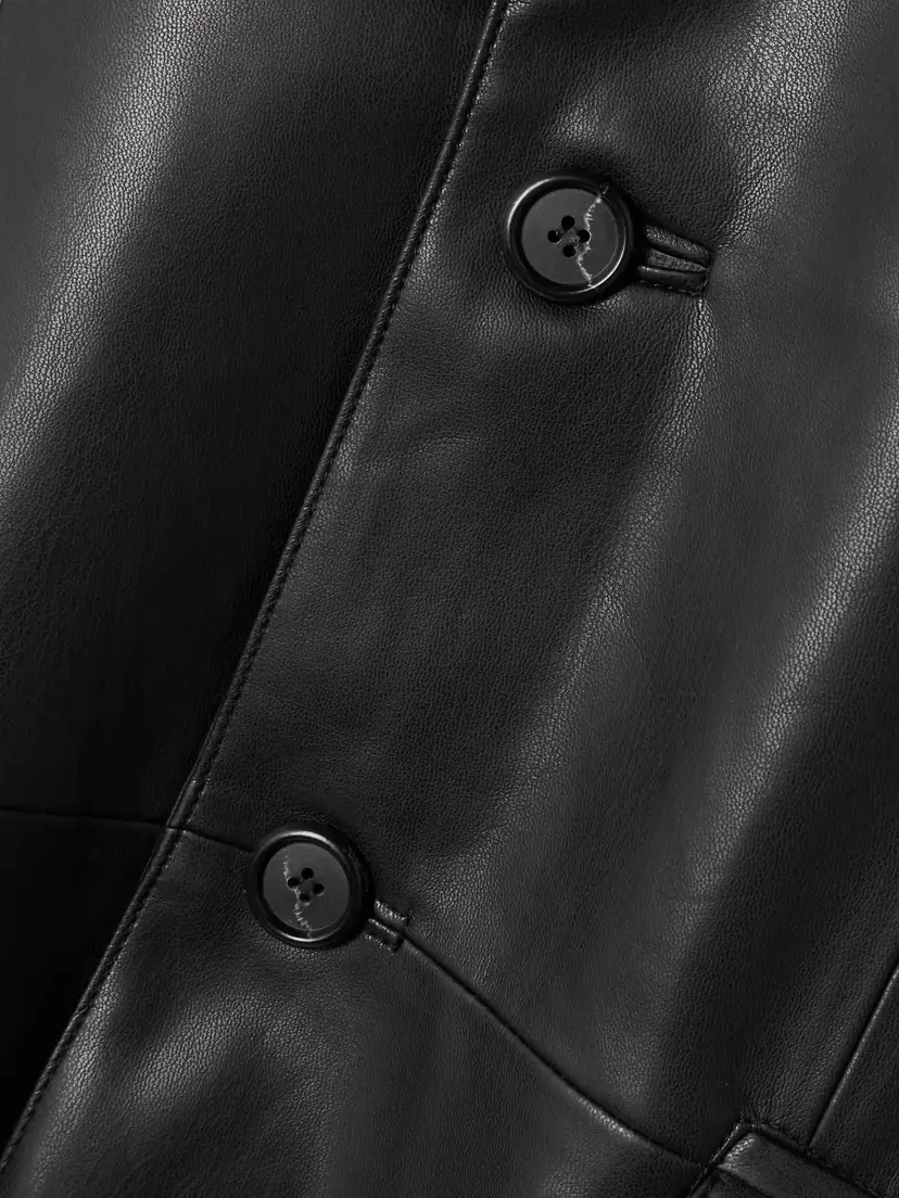 The Frankie Shop Olympia Faux Leather Blazer | Thumbnail 5