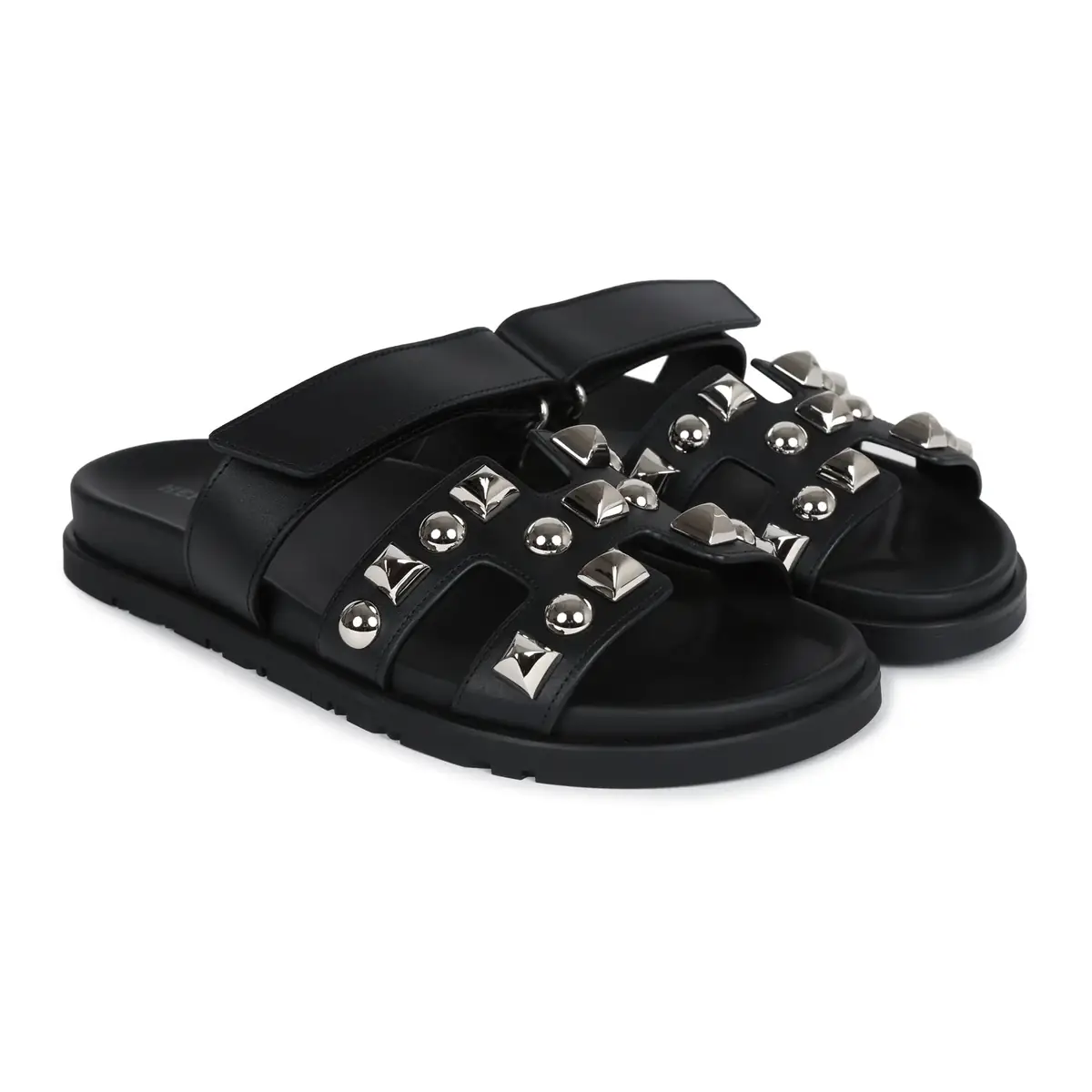 HERMÈS Hermes Chypre Techno Sandals Black Studded Calfskin Palladium Hardware 37.5 EU | Thumbnail 3 HERMÈS Hermes Chypre Techno Sandals Black Studded Calfskin Palladium Hardware 37.5 EU | Thumbnail 3