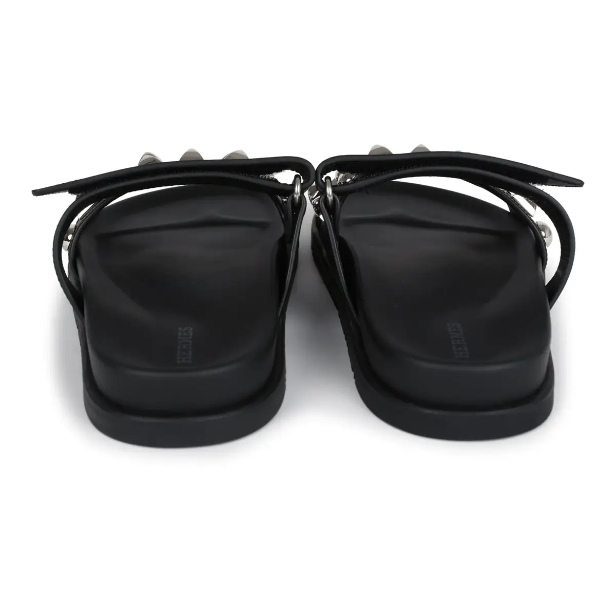 HERMÈS Hermes Chypre Techno Sandals Black Studded Calfskin Palladium Hardware 37.5 EU | Thumbnail 6 HERMÈS Hermes Chypre Techno Sandals Black Studded Calfskin Palladium Hardware 37.5 EU | Thumbnail 6