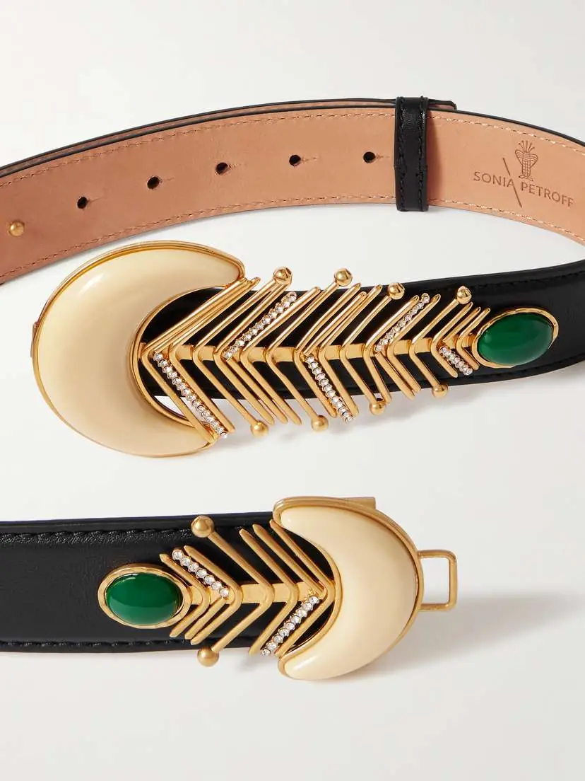 Sonia Petroff Shela Embellished Leather Belt | Thumbnail 3 Sonia Petroff Shela Embellished Leather Belt | Thumbnail 3