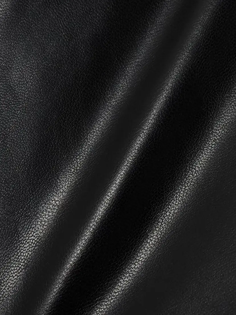 Simkhai Burke Draped Faux Leather Midi Dress | Thumbnail 4 Simkhai Burke Draped Faux Leather Midi Dress | Thumbnail 4