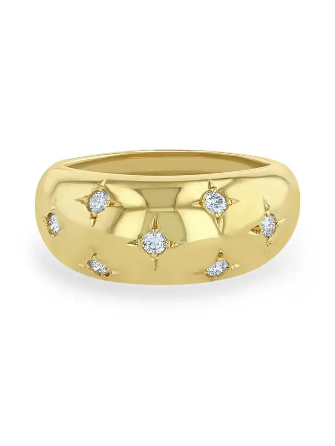 Scattered Star Set Diamond Medium Aura Ring Scattered Star Set Diamond Medium Aura Ring