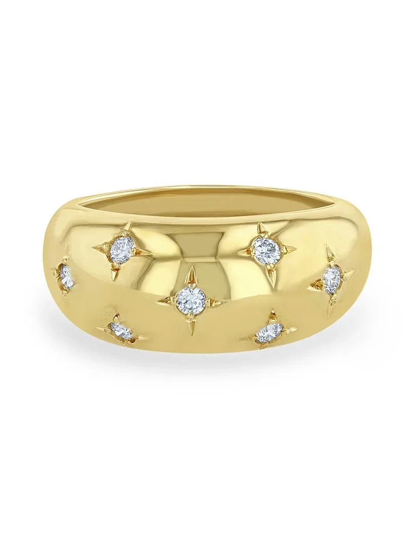 Scattered Star Set Diamond Medium Aura Ring Scattered Star Set Diamond Medium Aura Ring