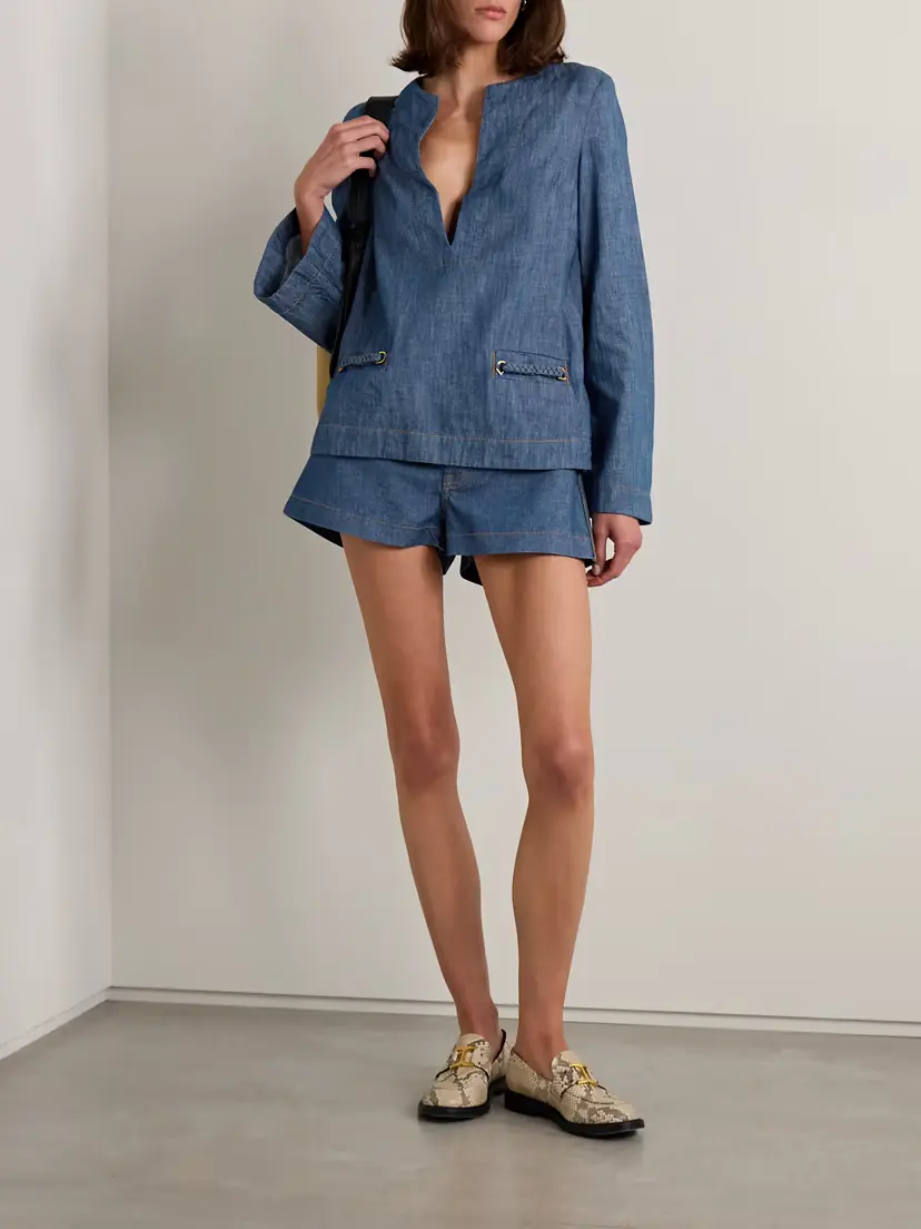 Zimmermann Wylie Braided Denim Tunic | Thumbnail 2 Zimmermann Wylie Braided Denim Tunic | Thumbnail 2