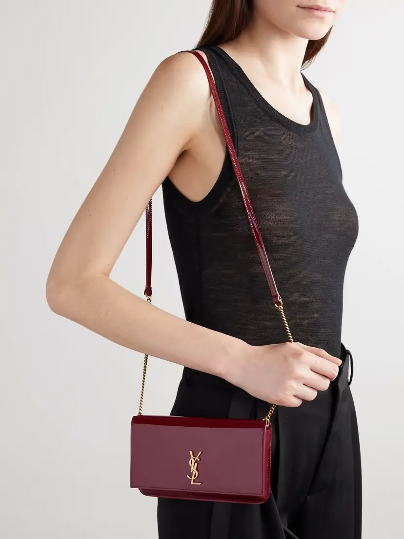 Saint Laurent Cassandre Strap Patent-leather Phone Case | Thumbnail 2