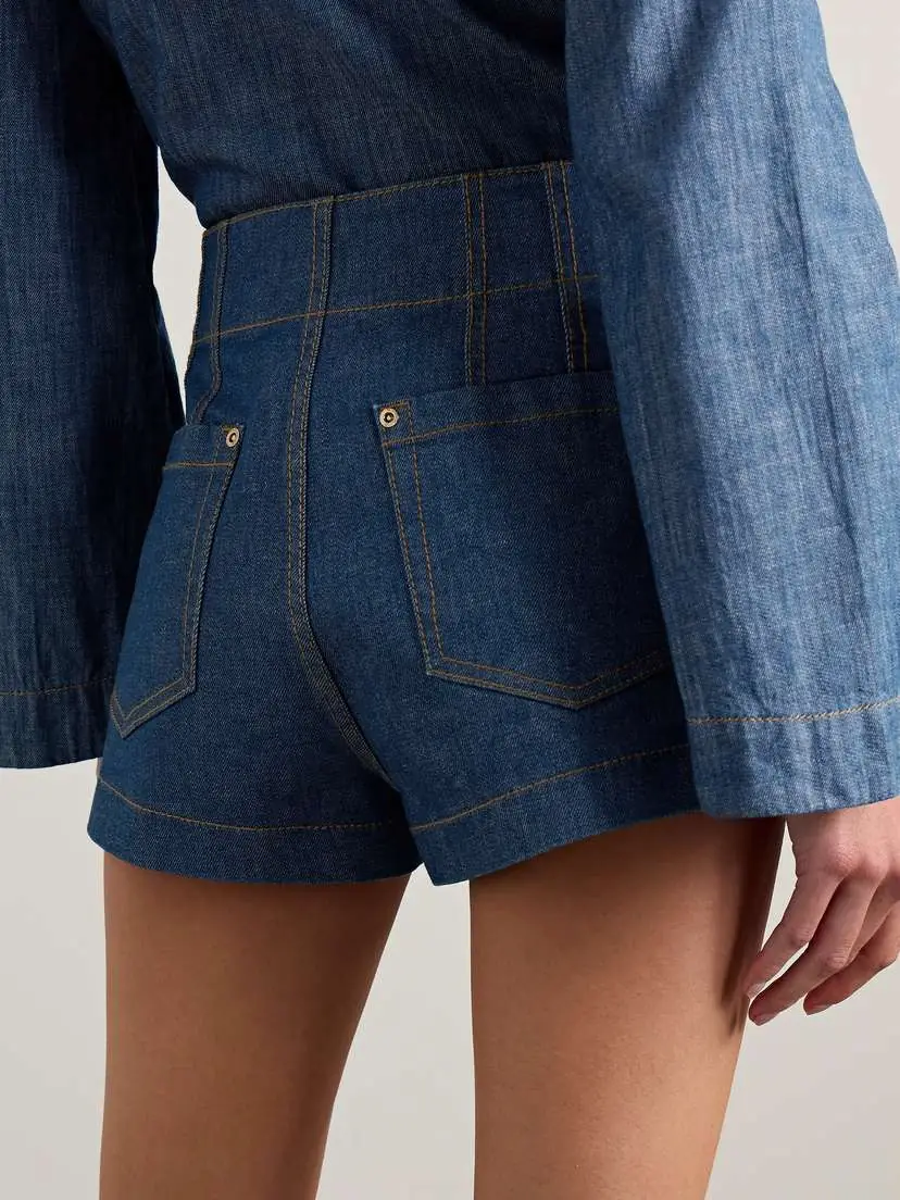 Zimmermann Wylie Braided Denim Shorts | Thumbnail 4