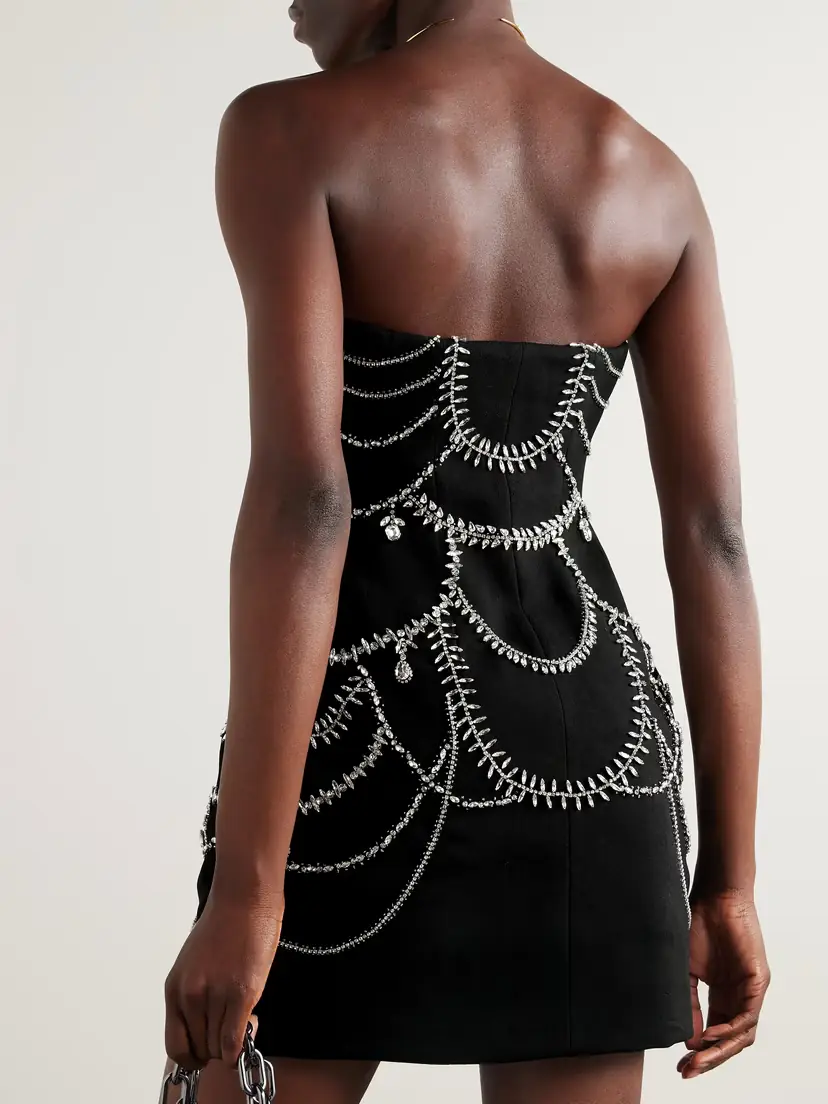 Simkhai Arta Strapless Crystal-embellished Cady Mini Dress | Thumbnail 4