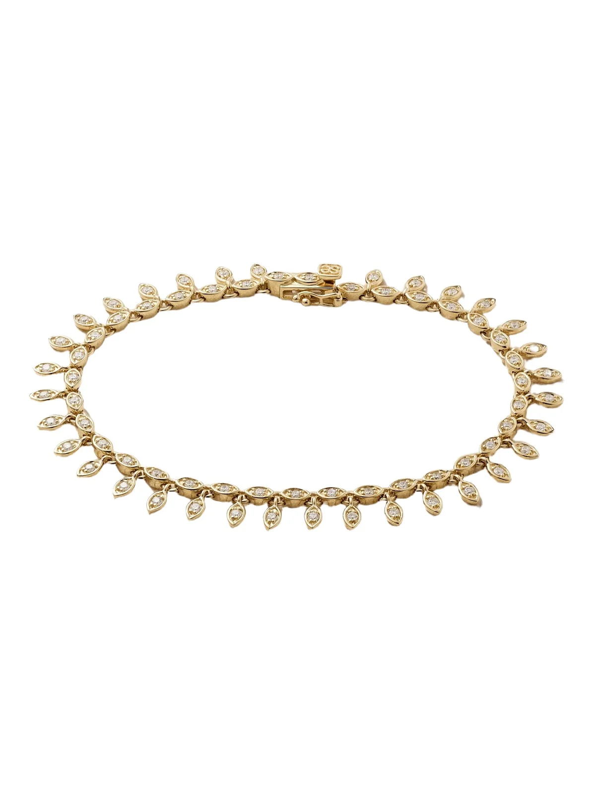 Marquise Eye Eternity Fringe 14-karat Gold Diamond Bracelet Marquise Eye Eternity Fringe 14-karat Gold Diamond Bracelet