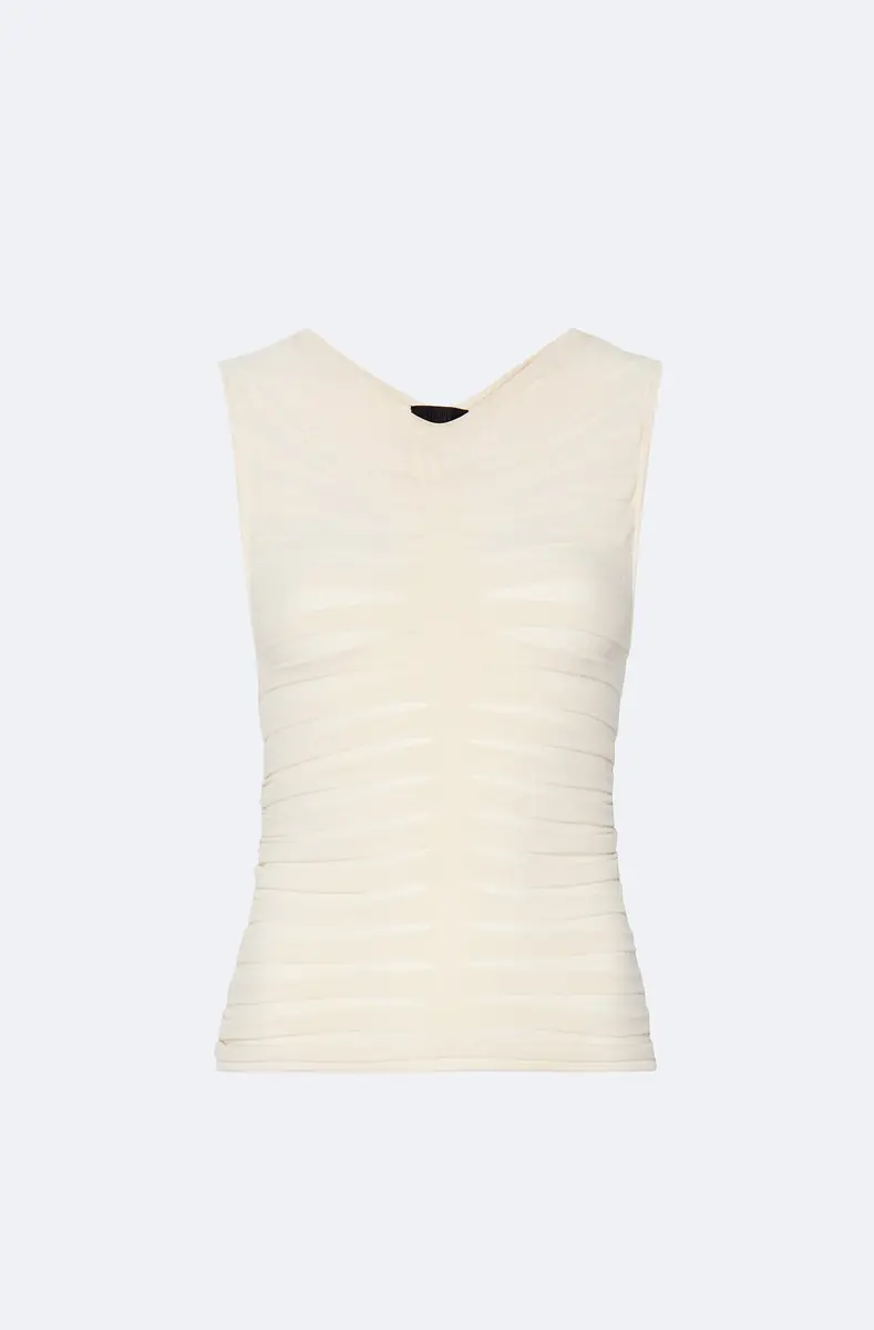 Lapointe Viscose Wide Ribbed Tank Top | Thumbnail 4 Lapointe Viscose Wide Ribbed Tank Top | Thumbnail 4