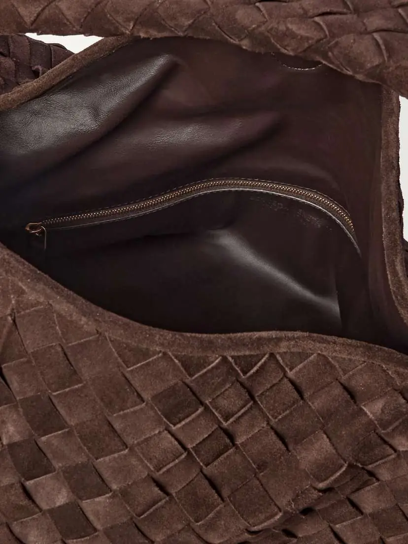 Bottega Veneta Hop Large Intrecciato Suede Shoulder Bag | Thumbnail 5 Bottega Veneta Hop Large Intrecciato Suede Shoulder Bag | Thumbnail 5