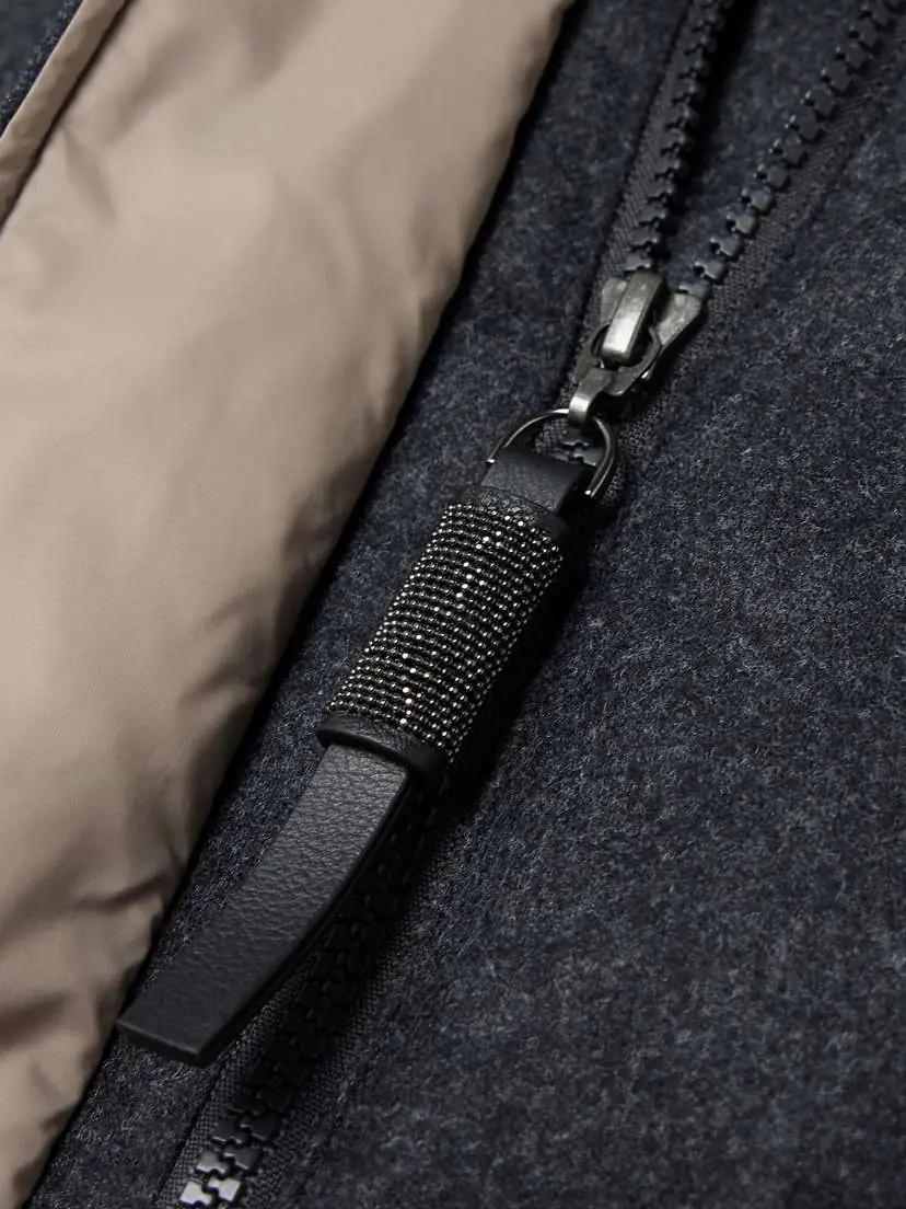 Brunello Cucinelli Hooded Faux Fur-trimmed Quilted Wool Down Coat | Thumbnail 5