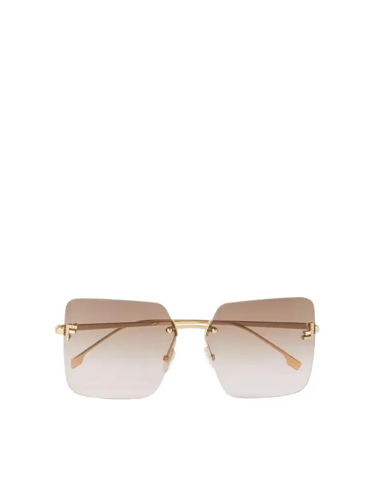 FENDI EYEWEAR Fendi First Oversized Square-frame Gold-tone Sunglasses | Image 1 FENDI EYEWEAR Fendi First Oversized Square-frame Gold-tone Sunglasses | Image 1