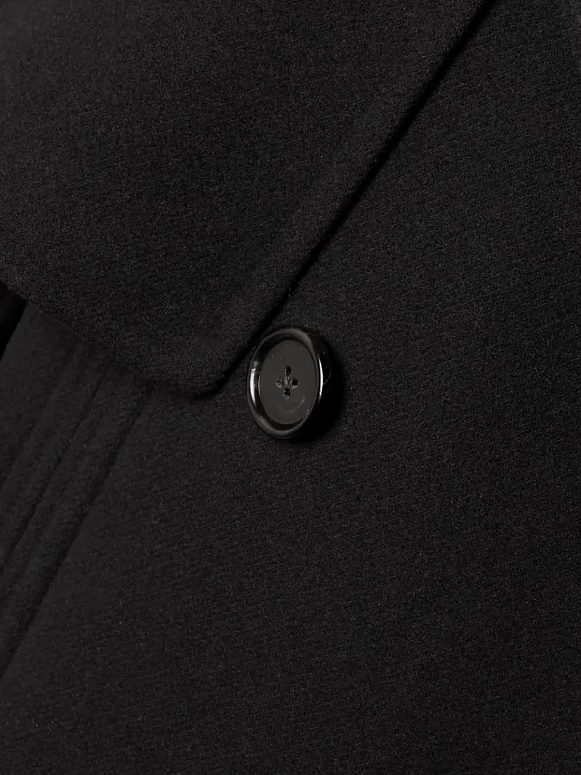 Chloé Cape-effect Double-breasted Leather-trimmed Wool Coat | Thumbnail 6 Chloé Cape-effect Double-breasted Leather-trimmed Wool Coat | Thumbnail 6