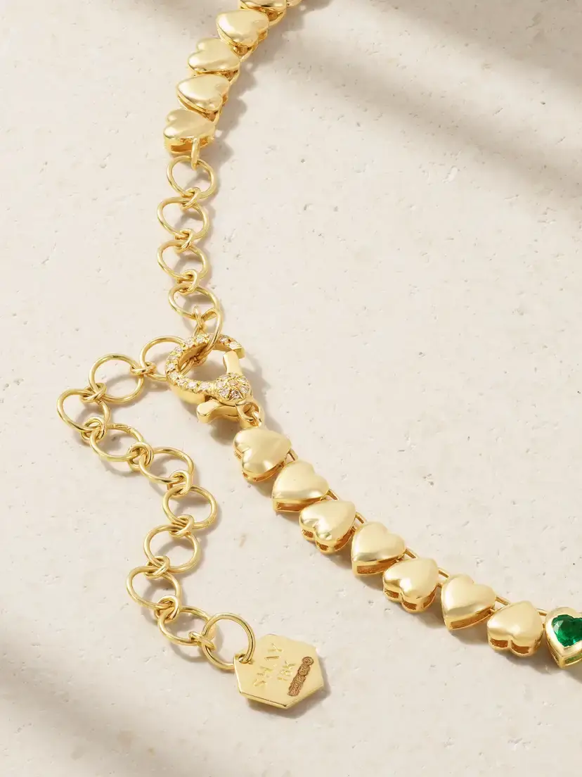 SHAY 18-karat Gold, Emerald And Diamond Necklace | Thumbnail 3 SHAY 18-karat Gold, Emerald And Diamond Necklace | Thumbnail 3