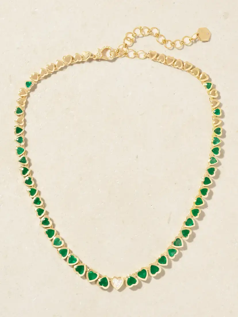 SHAY 18-karat Gold, Emerald And Diamond Necklace | Thumbnail 4 SHAY 18-karat Gold, Emerald And Diamond Necklace | Thumbnail 4