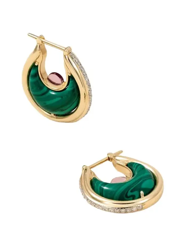 Diana Big 18-karat Gold Multi-stone Earrings