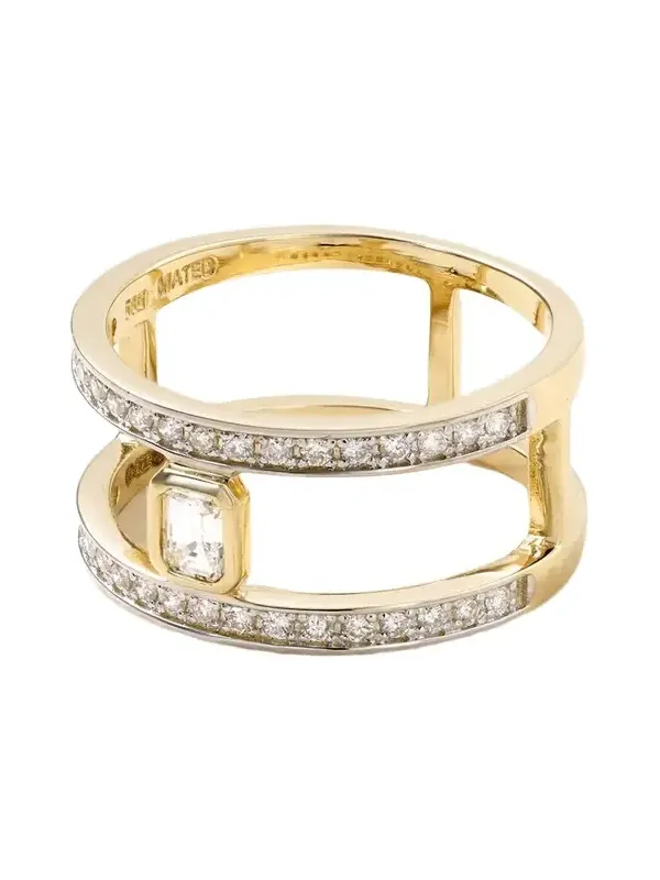 Le Double Barre 14-karat Gold Diamond Ring Le Double Barre 14-karat Gold Diamond Ring