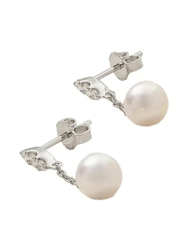 Morning Dew 18-karat White Gold, Pearl And Diamond Earrings Morning Dew 18-karat White Gold, Pearl And Diamond Earrings