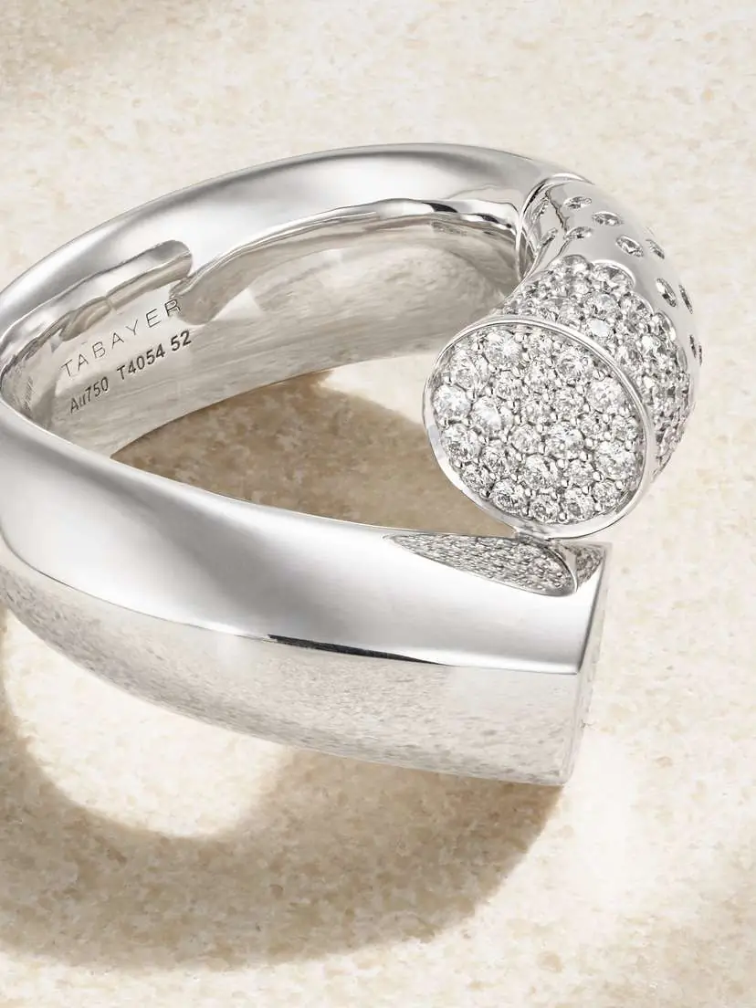 TABAYER Oera Large 18-karat White Gold Diamond Ring | Thumbnail 4 TABAYER Oera Large 18-karat White Gold Diamond Ring | Thumbnail 4