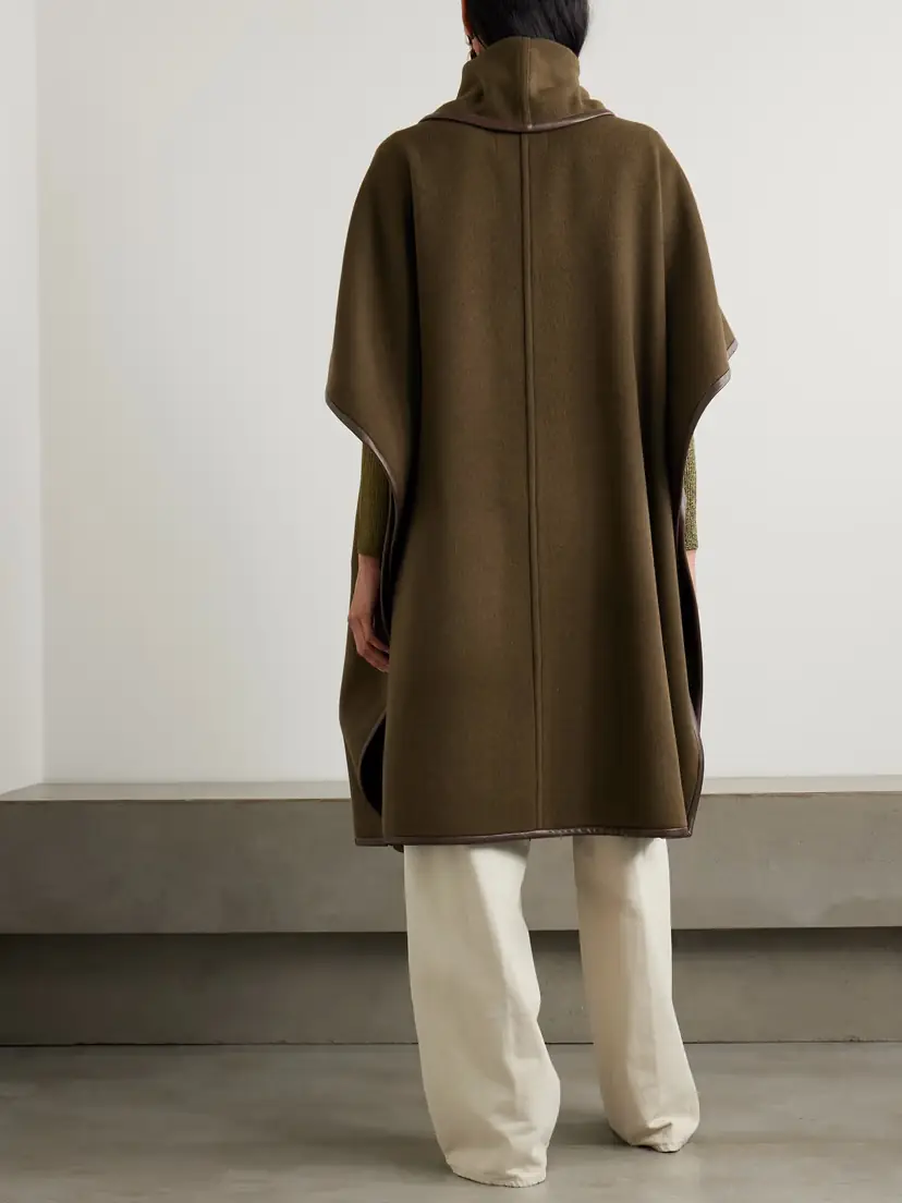 Isabel Marant Azali Leather-trimmed Wool-blend Coat | Thumbnail 3