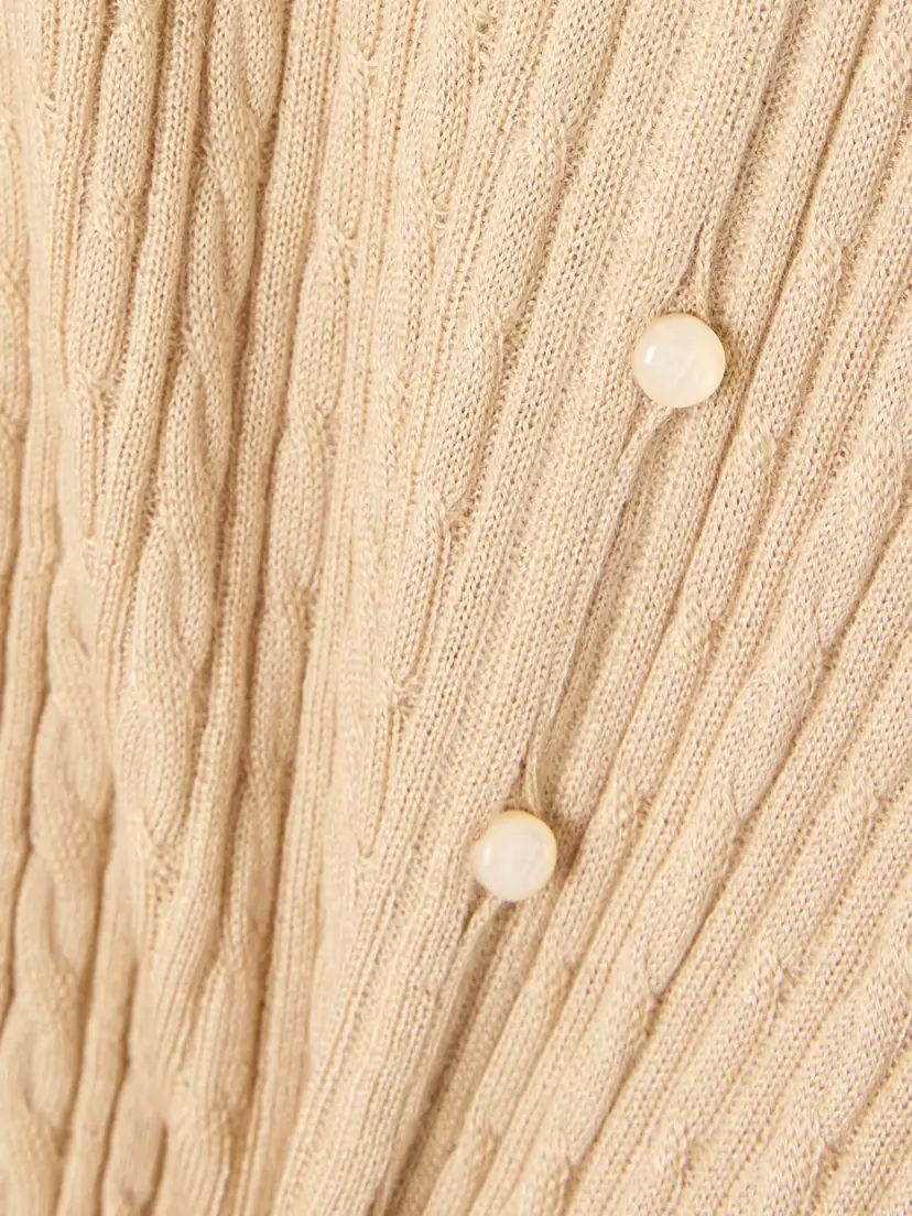 Loro Piana Rimella Cable-knit Cashmere And Silk-blend Cardigan - Neutrals | Thumbnail 4